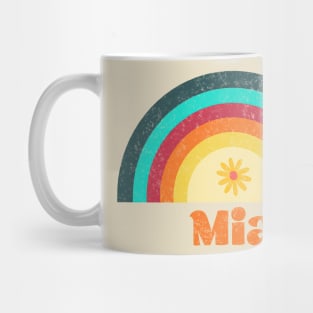 Mia- Rainbow faded retro style Mug